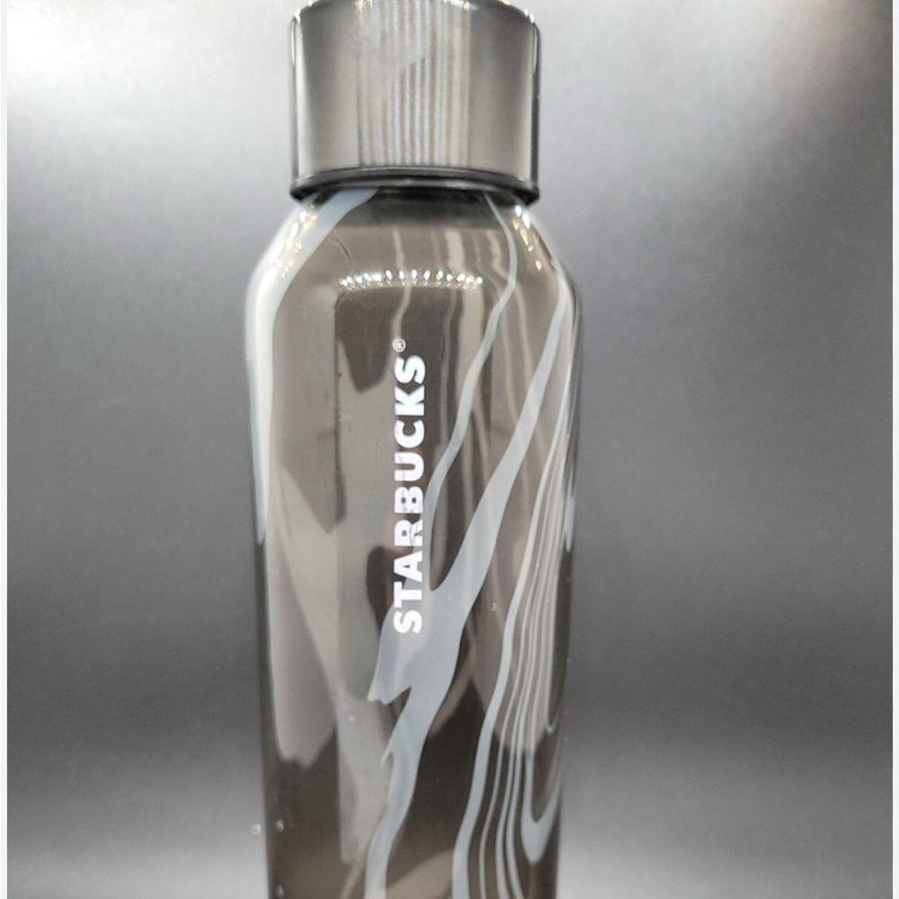 Starbucks Smokey Gray Marble Wave Glass h20 Bottle Limited
Released 2022. New
